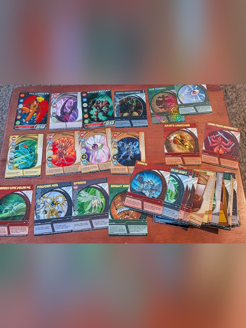 Bakugan Battle Brawlers Gate Cards + TCG Card Lot & Rule Book 59 Total Cards